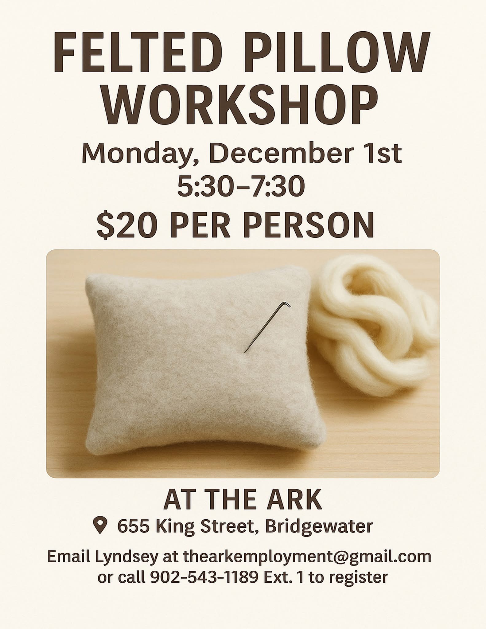 Make Your Own Felted Pillow Workshop