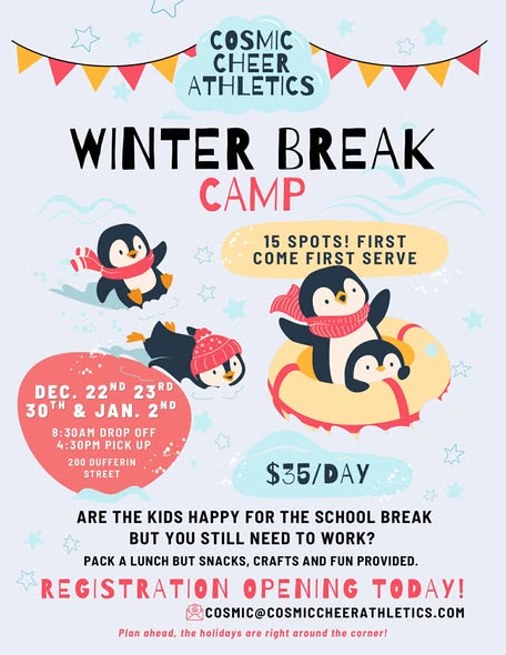 Cosmic Cheer Athletics Winter Break Camp
